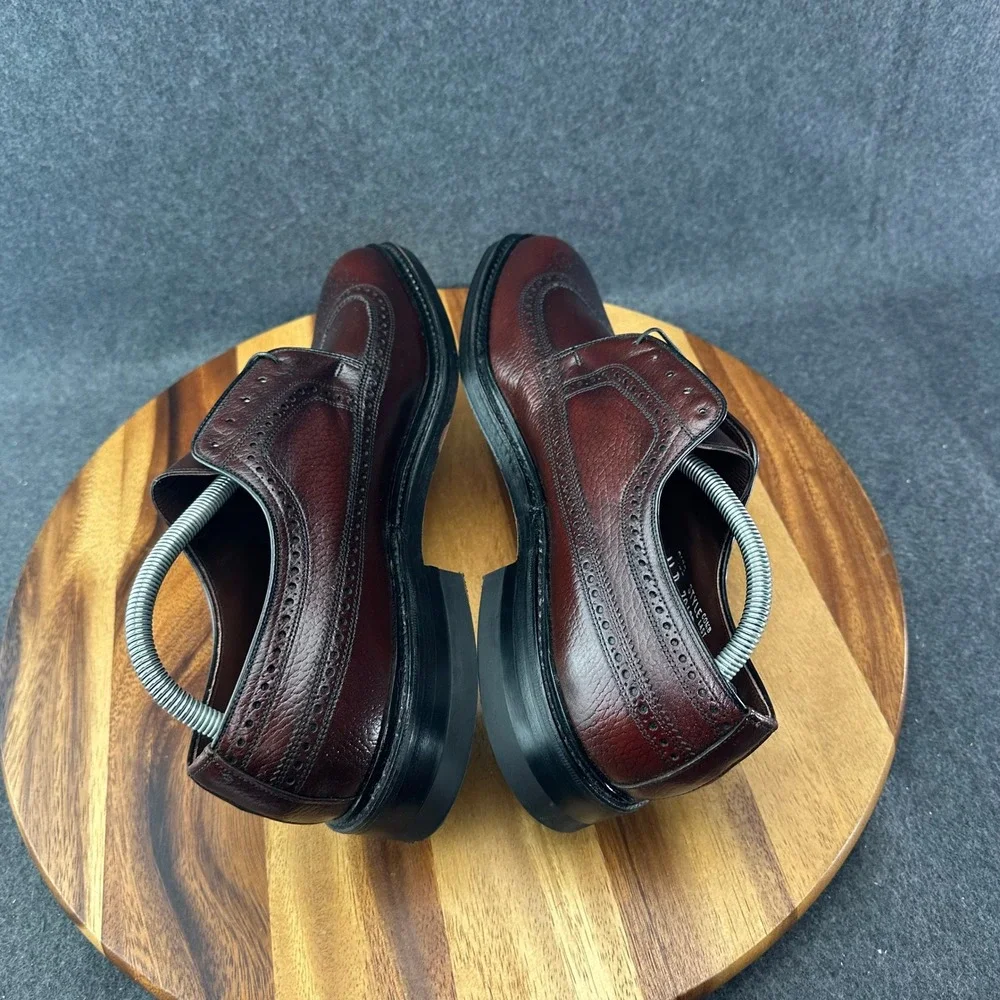 Sears Vtg NOS Easy Flex Mens Brogue Wingtip Shoes Burgundy Made In USA Sz 11D